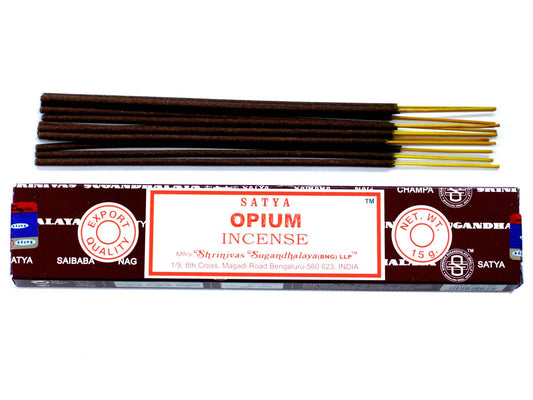 Satya Incense 15gm -  Opium - Herbalshire Handmade Herbal Products