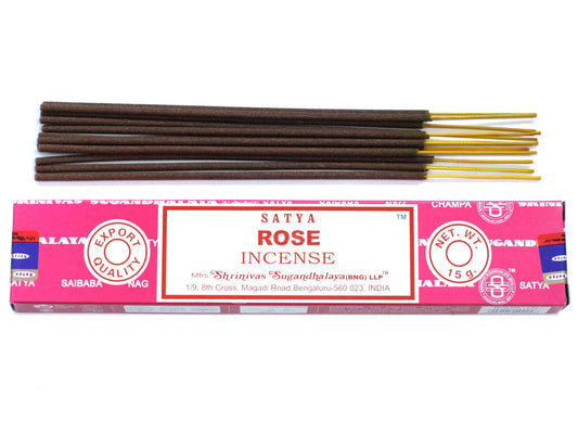 Satya Incense 15gm -  Rose - Herbalshire Handmade Herbal Products