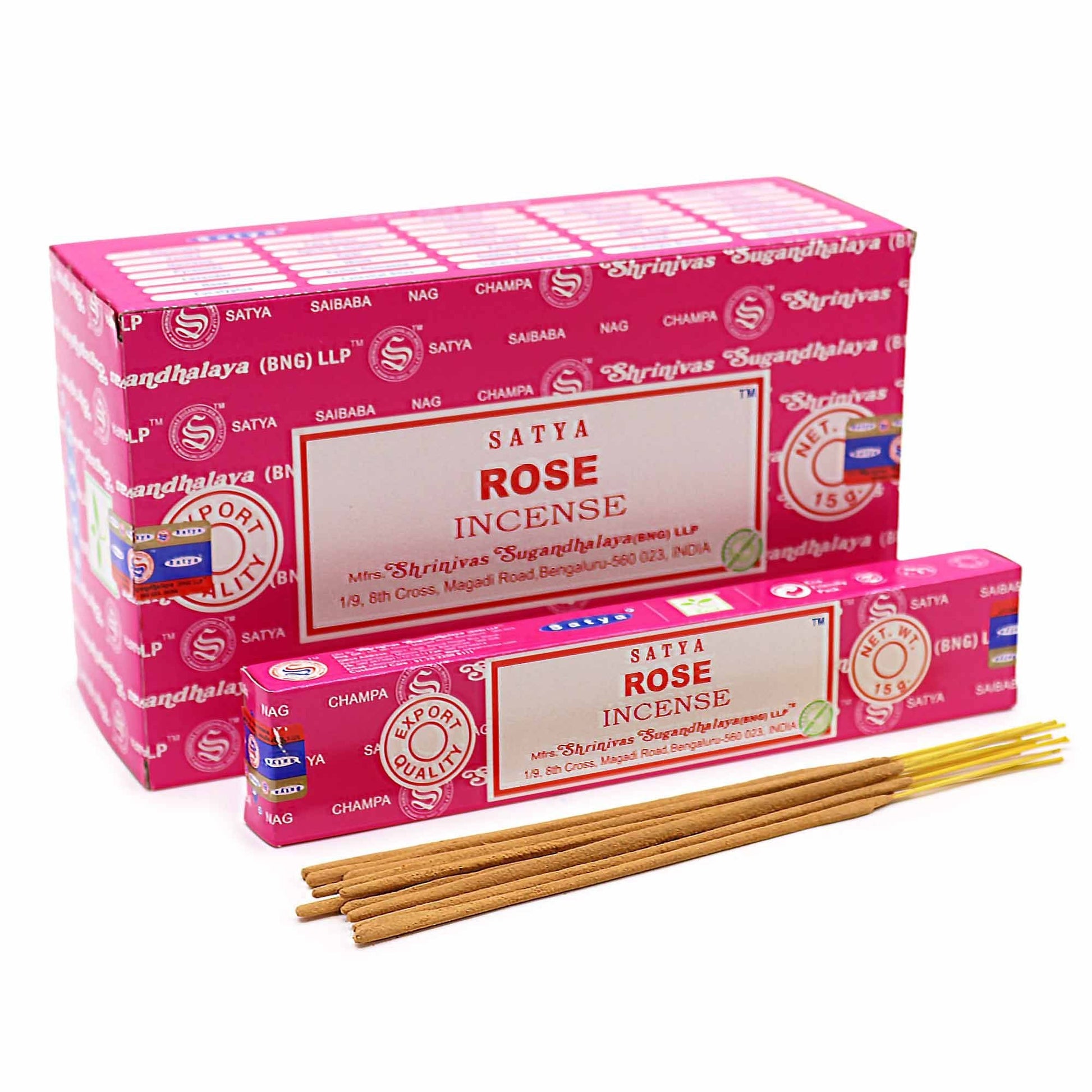 Satya Incense 15gm -  Rose - Herbalshire Handmade Herbal Products