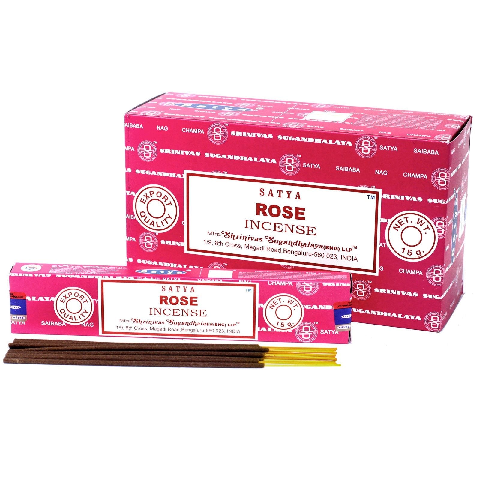 Satya Incense 15gm -  Rose - Herbalshire Handmade Herbal Products