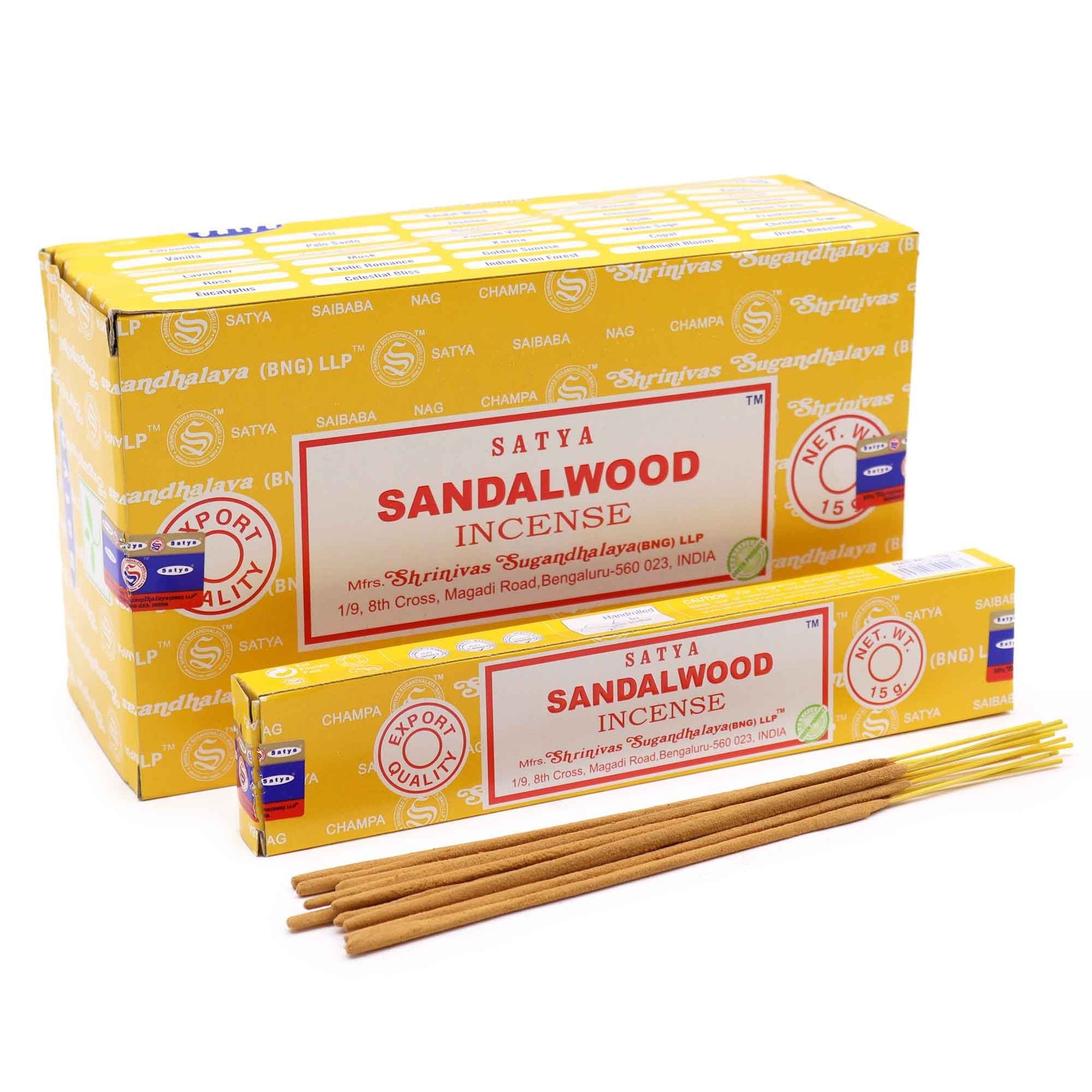 Satya Incense 15gm -  Sandalwood - Herbalshire Handmade Herbal Products