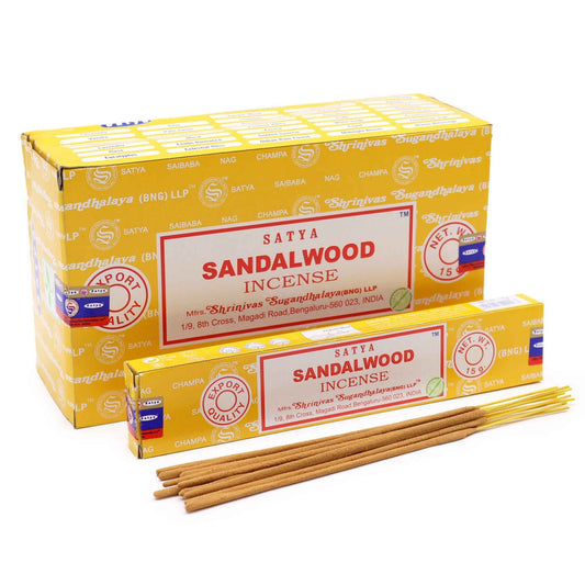 Satya Incense 15gm -  Sandalwood - Herbalshire Handmade Herbal Products