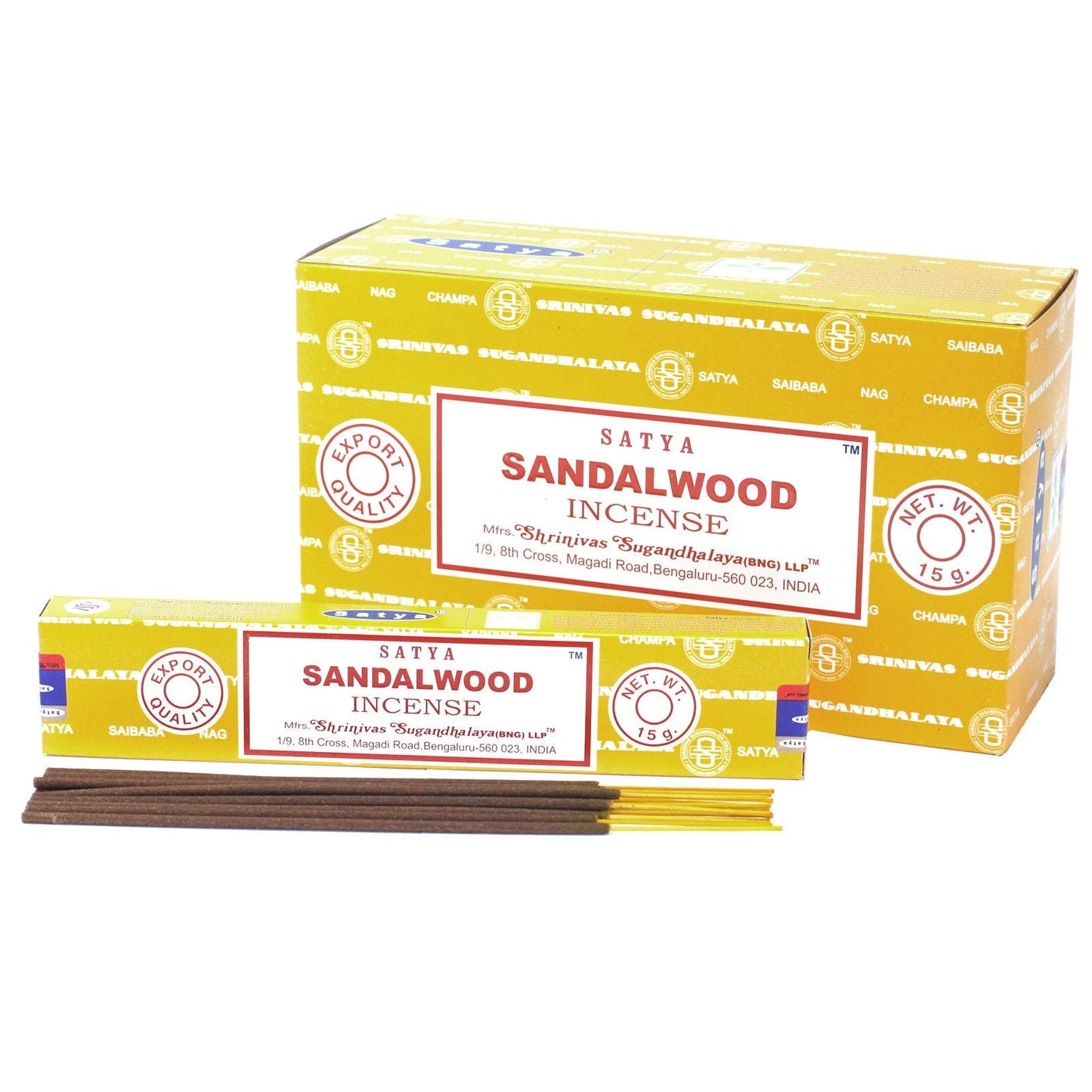 Satya Incense 15gm -  Sandalwood - Herbalshire Handmade Herbal Products