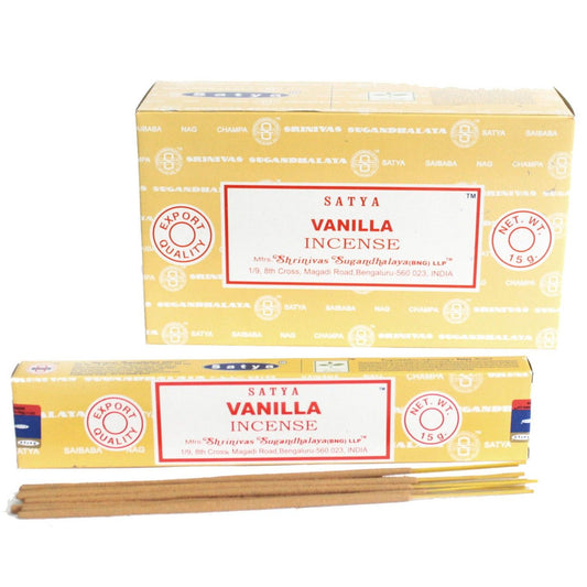 Satya Incense 15gm -  Vanilla - Herbalshire Handmade Herbal Products