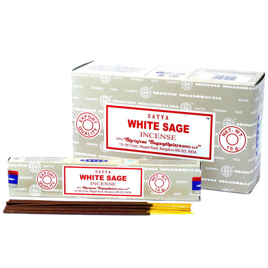 Satya Incense 15gm -  White Sage - Herbalshire Handmade Herbal Products