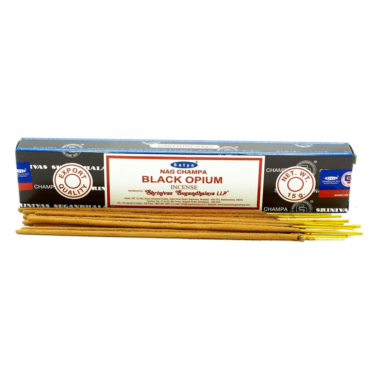 Satya Incense Sticks 15g - Black Opium - Herbalshire Handmade Herbal Products