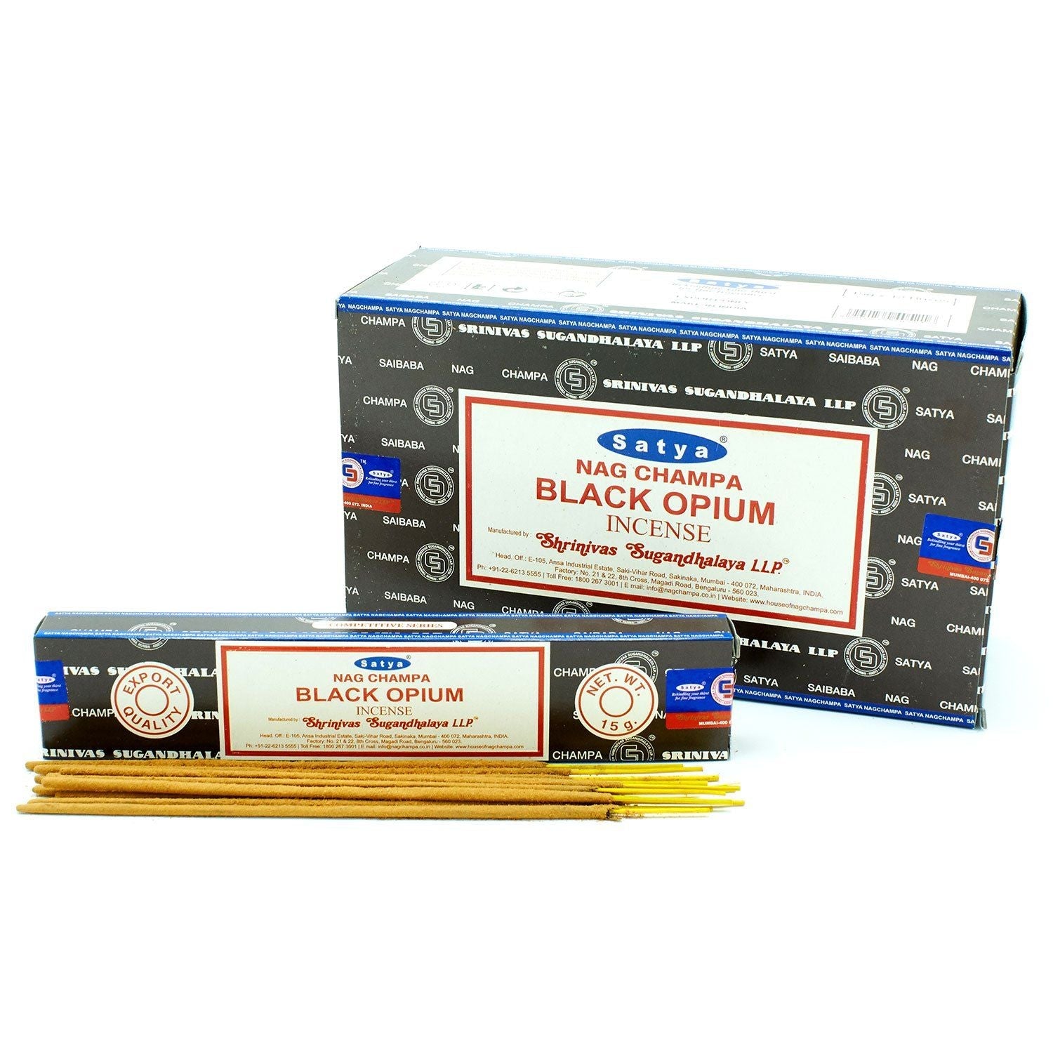 Satya Incense Sticks 15g - Black Opium - Herbalshire Handmade Herbal Products