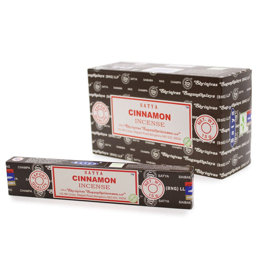 Satya Incense Sticks 15g - Cinnamon - Herbalshire Handmade Herbal Products