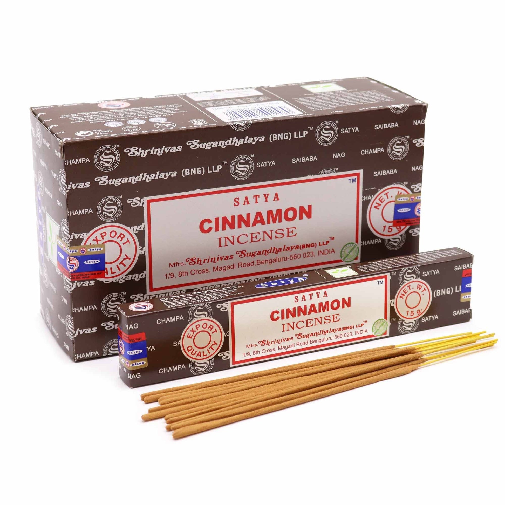 Satya Incense Sticks 15g - Cinnamon - Herbalshire Handmade Herbal Products