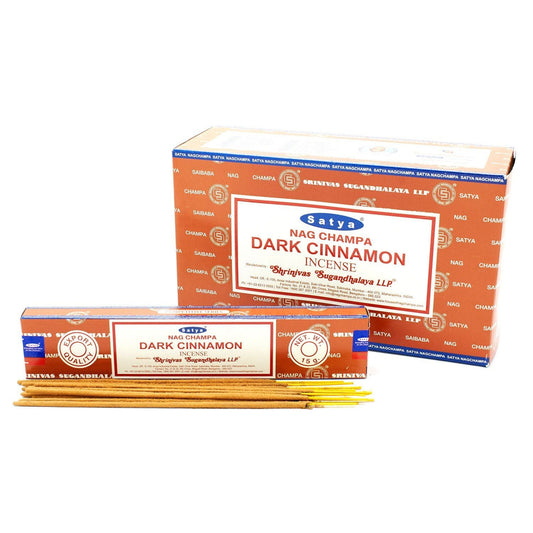 Satya Incense Sticks 15g - Dark Cinammon - Herbalshire Handmade Herbal Products