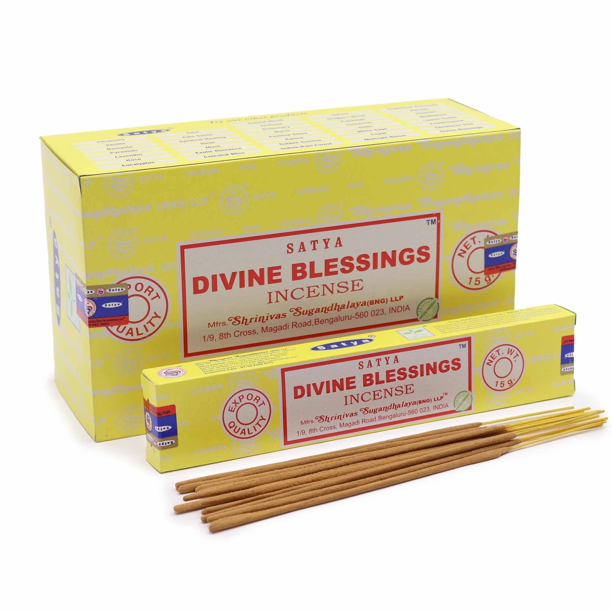 Satya Incense Sticks 15g - Divine Blessing - Herbalshire Handmade Herbal Products