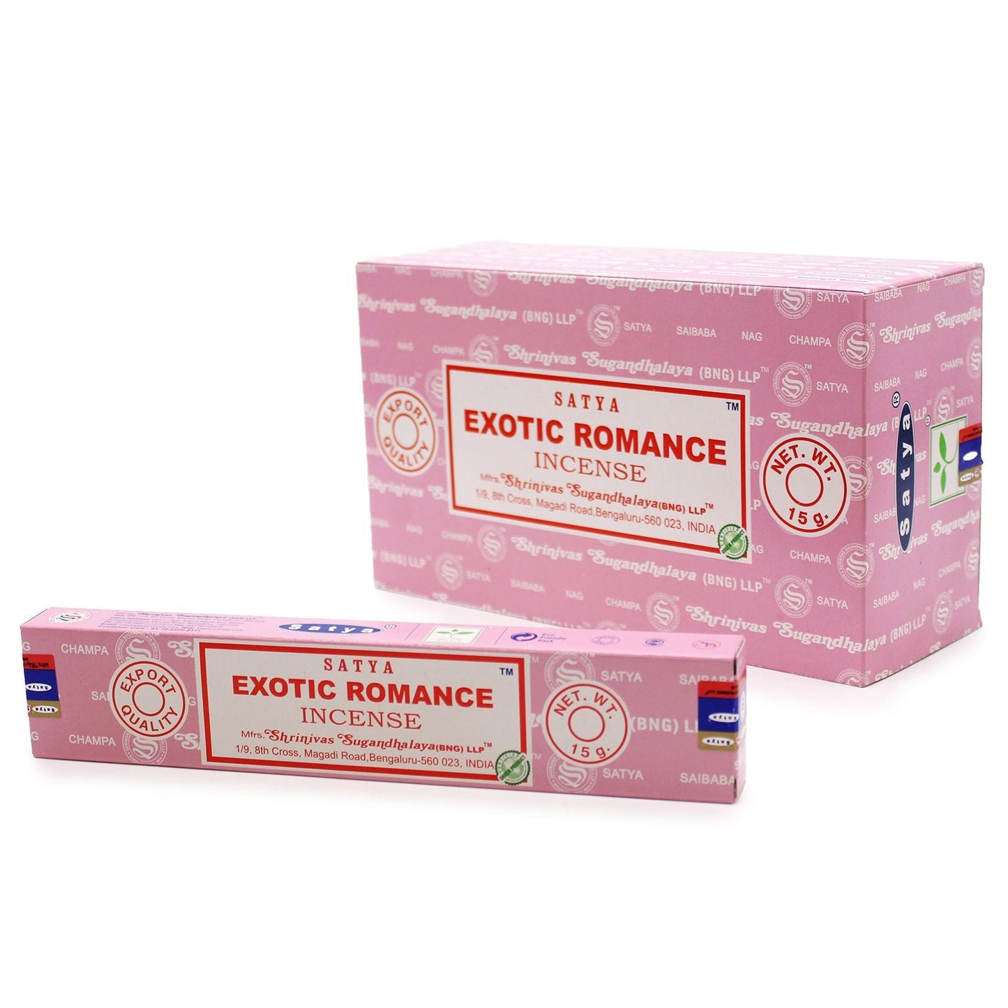 Satya Incense Sticks 15g - Exotic Romance - Herbalshire Handmade Herbal Products