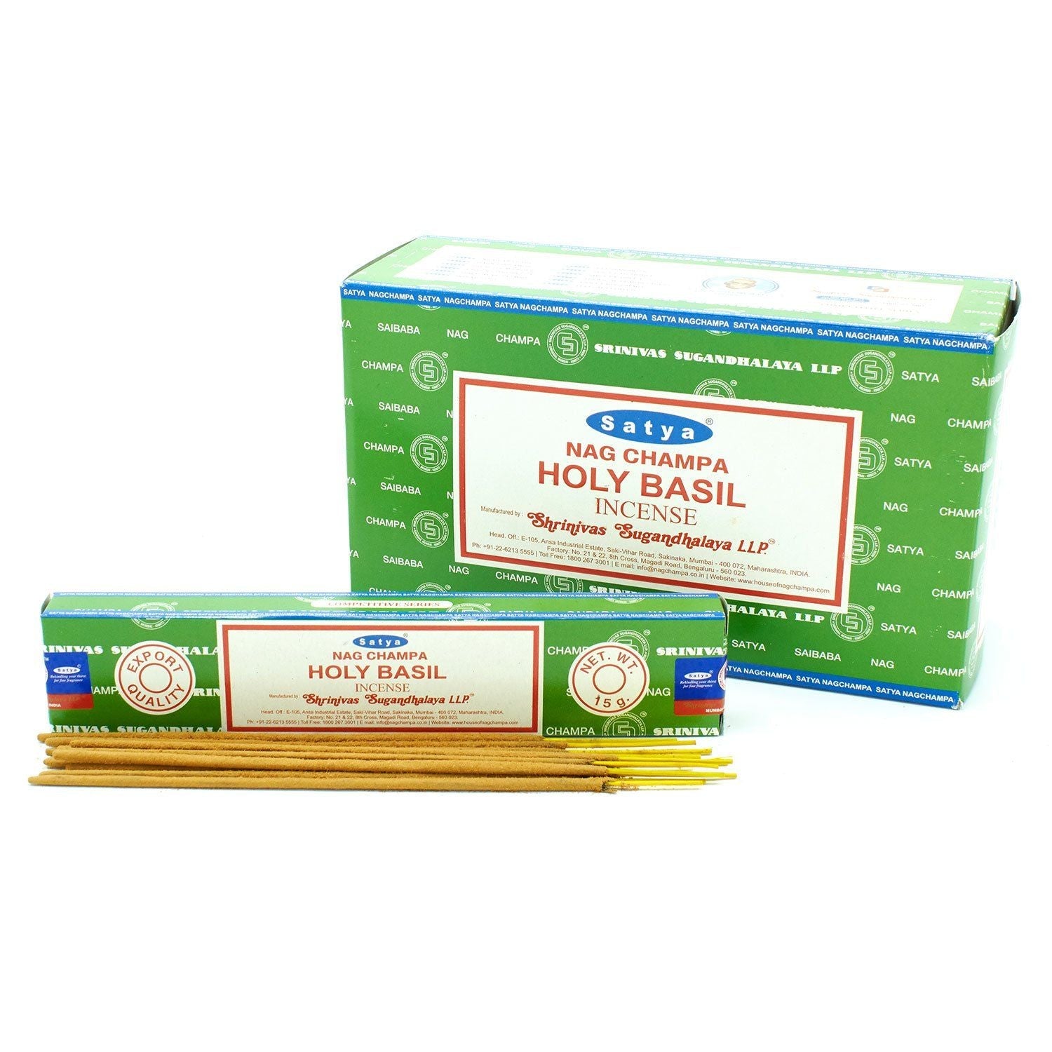 Satya Incense Sticks 15g - Holy Basil - Herbalshire Handmade Herbal Products