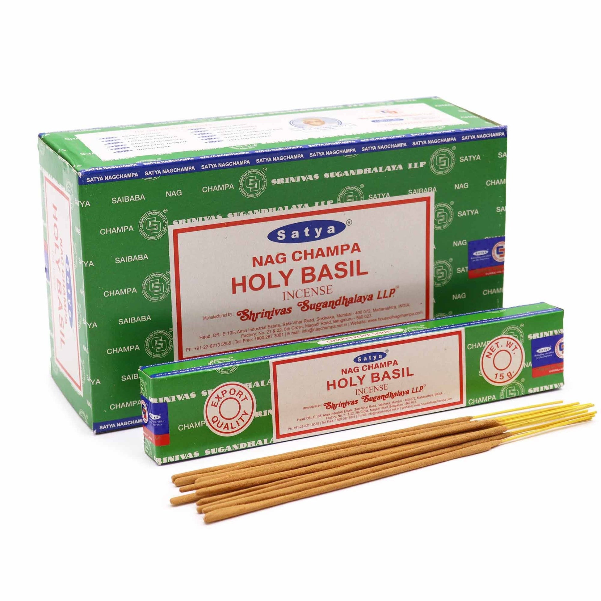 Satya Incense Sticks 15g - Holy Basil - Herbalshire Handmade Herbal Products