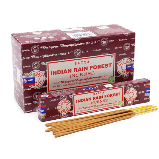Satya Incense Sticks 15g - Indian Rain Forest - Herbalshire Handmade Herbal Products