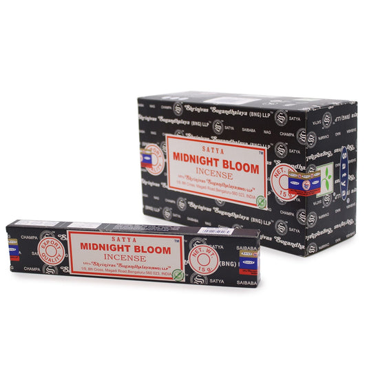 Satya Incense Sticks 15g - Midnight Blossom - Herbalshire Handmade Herbal Products
