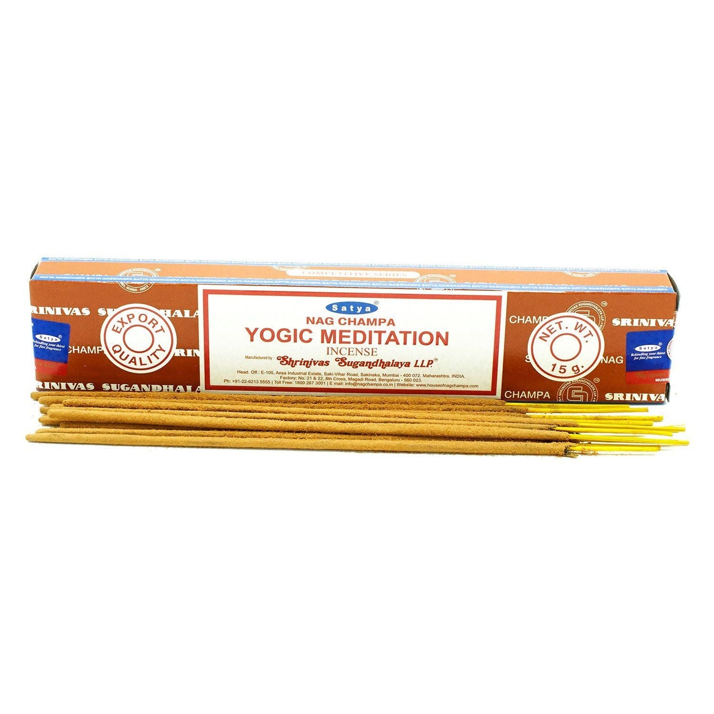 Satya Incense Sticks 15g - Yogic Meditation - Herbalshire Handmade Herbal Products