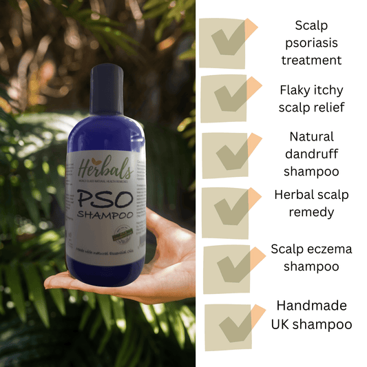 Scalp Psoriasis Treatment Shampoo Natural Handmade Relief for Flaky Itchy Scalp - Herbalshire Handmade Herbal Products