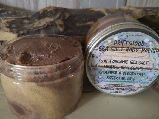 Sea Salt Body Polish Driftwood - Herbalshire Handmade Herbal Products
