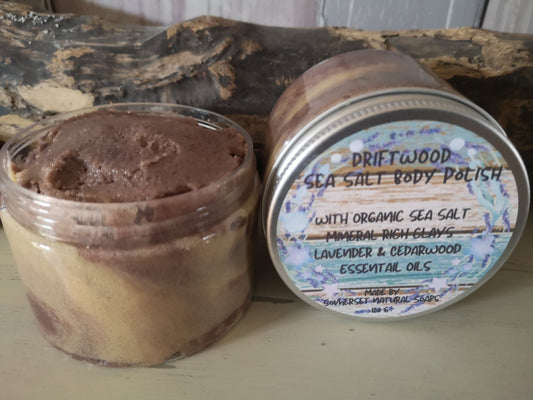 Sea Salt Body Polish Driftwood - Herbalshire Handmade Herbal Products