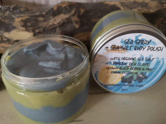 Sea Salt Body Polish Sea Breeze - Herbalshire Handmade Herbal Products