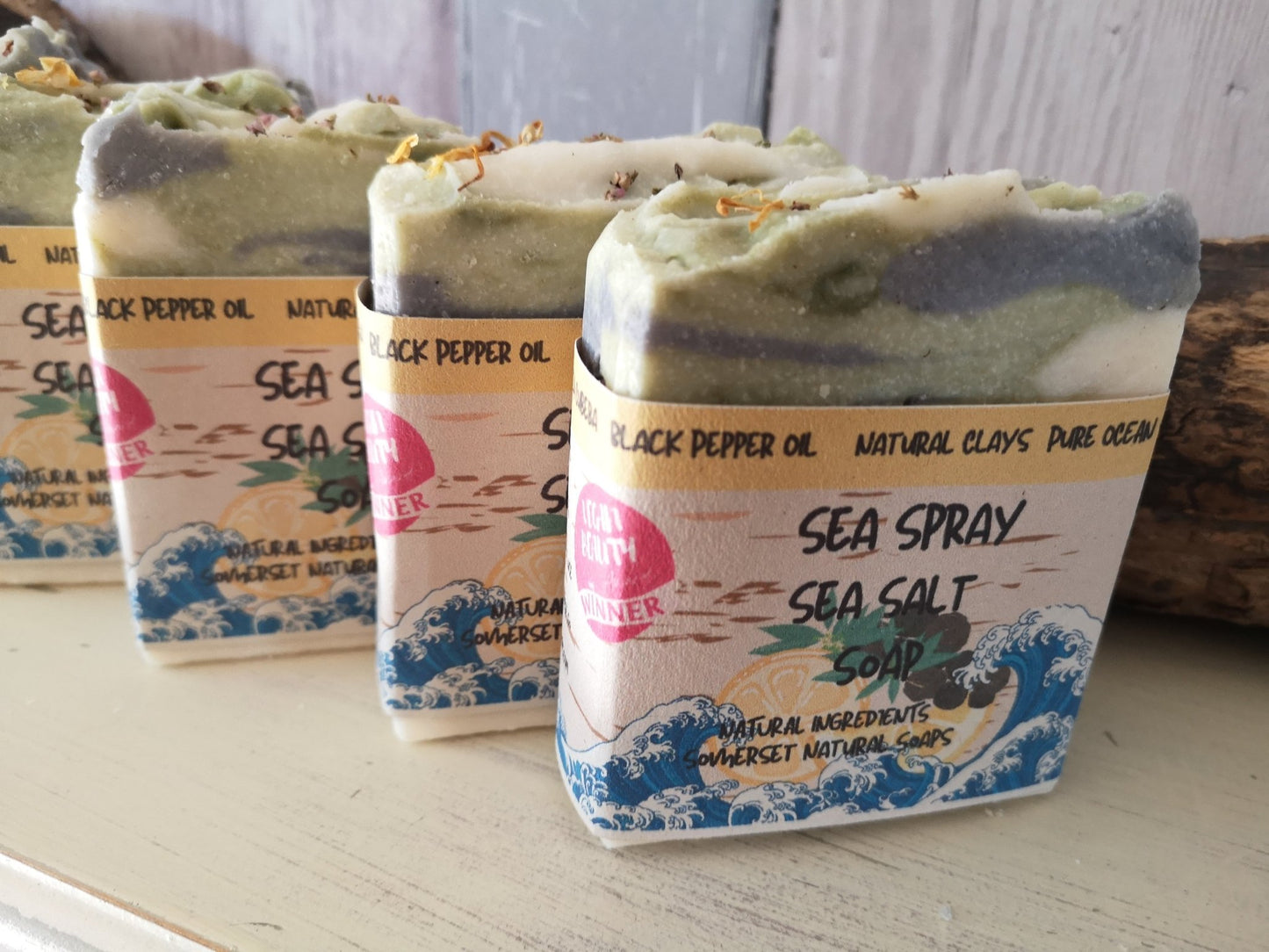 Sea Spray Sea Salt Soap - Herbalshire Handmade Herbal Products