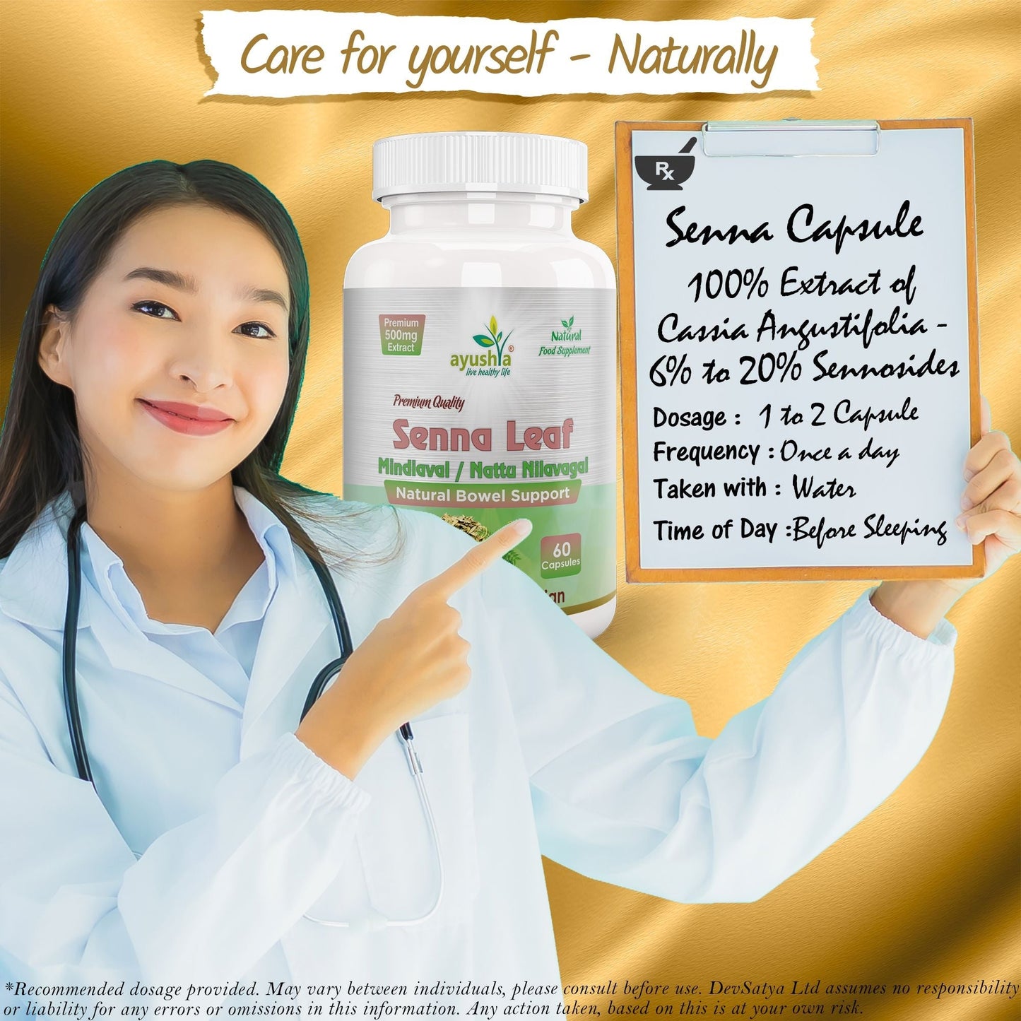 Senna Leaf Capsule (Cassia angustifolia) - Herbalshire Handmade Herbal Products