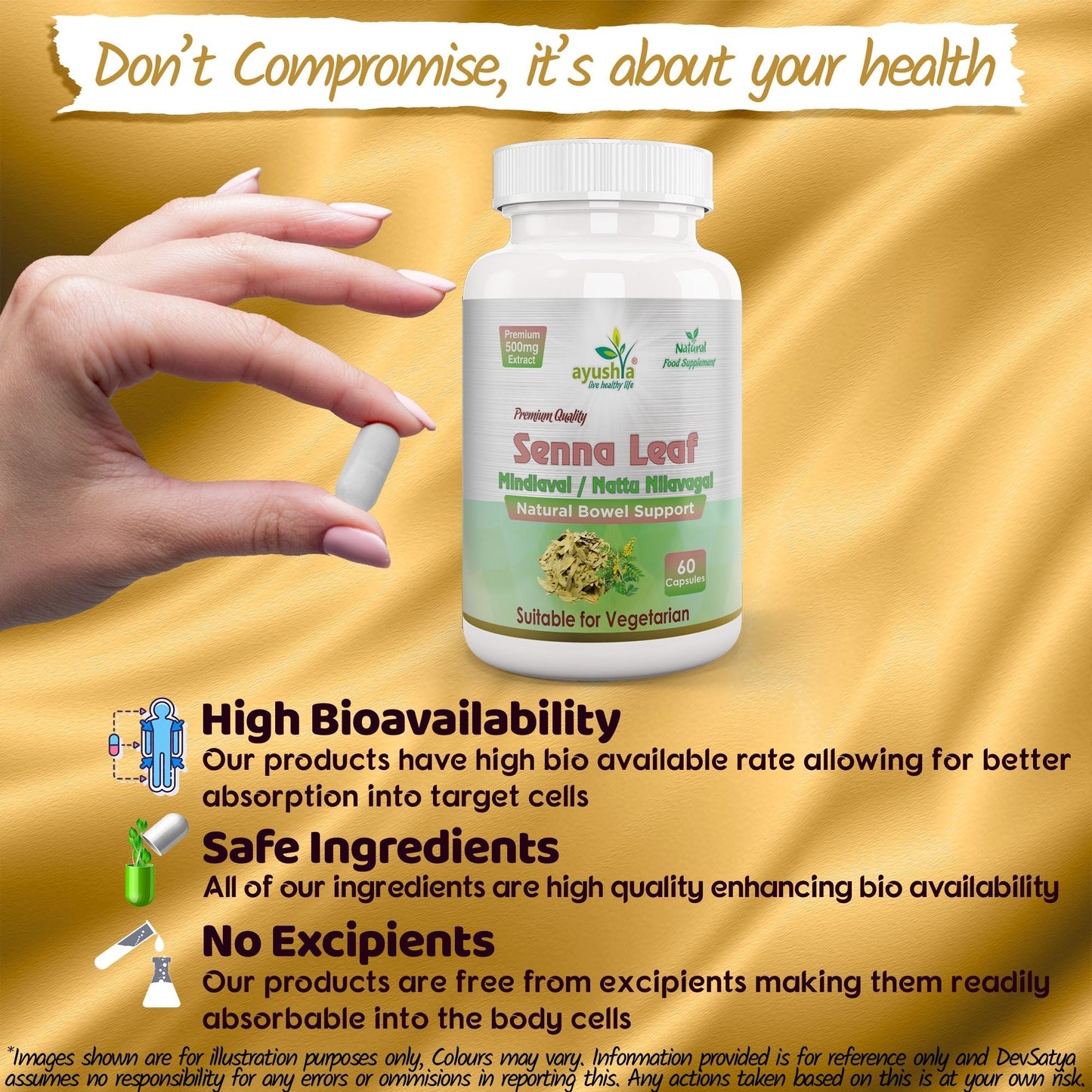 Senna Leaf Capsule (Cassia angustifolia) - Herbalshire Handmade Herbal Products
