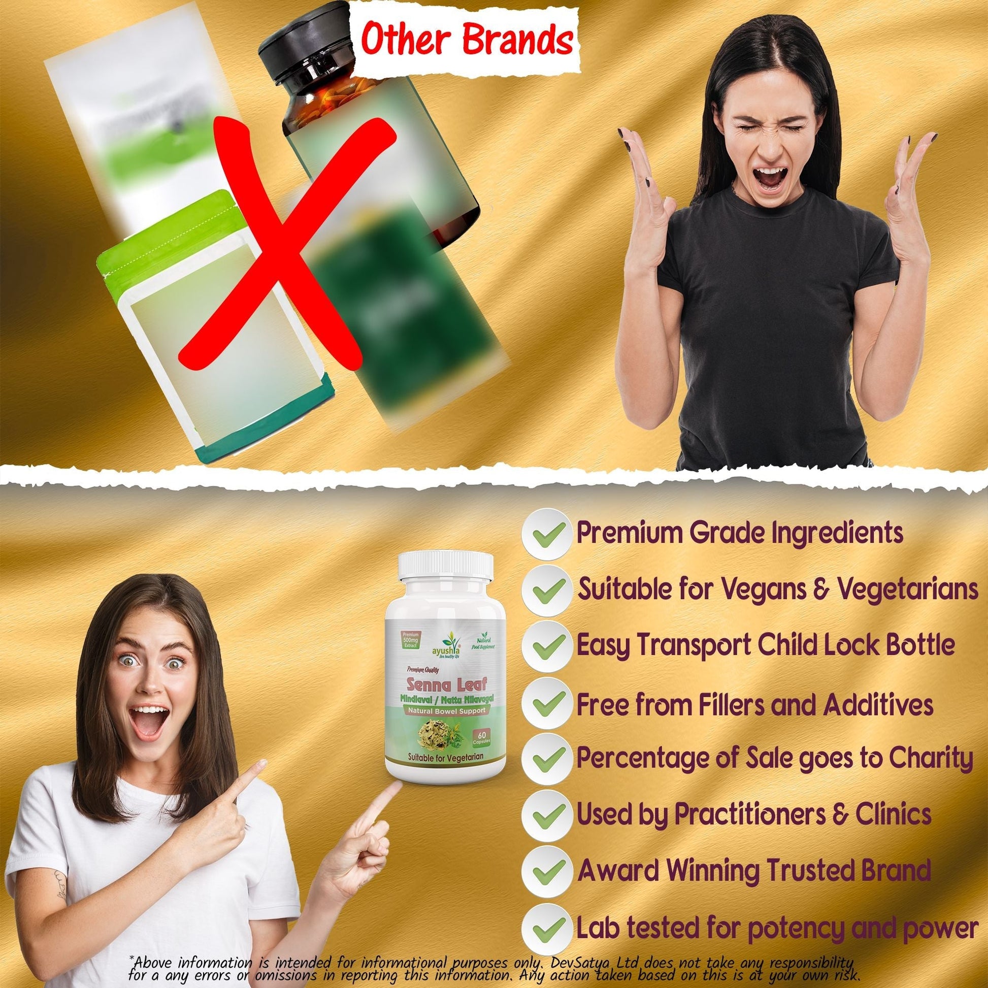 Senna Leaf Capsule (Cassia angustifolia) - Herbalshire Handmade Herbal Products