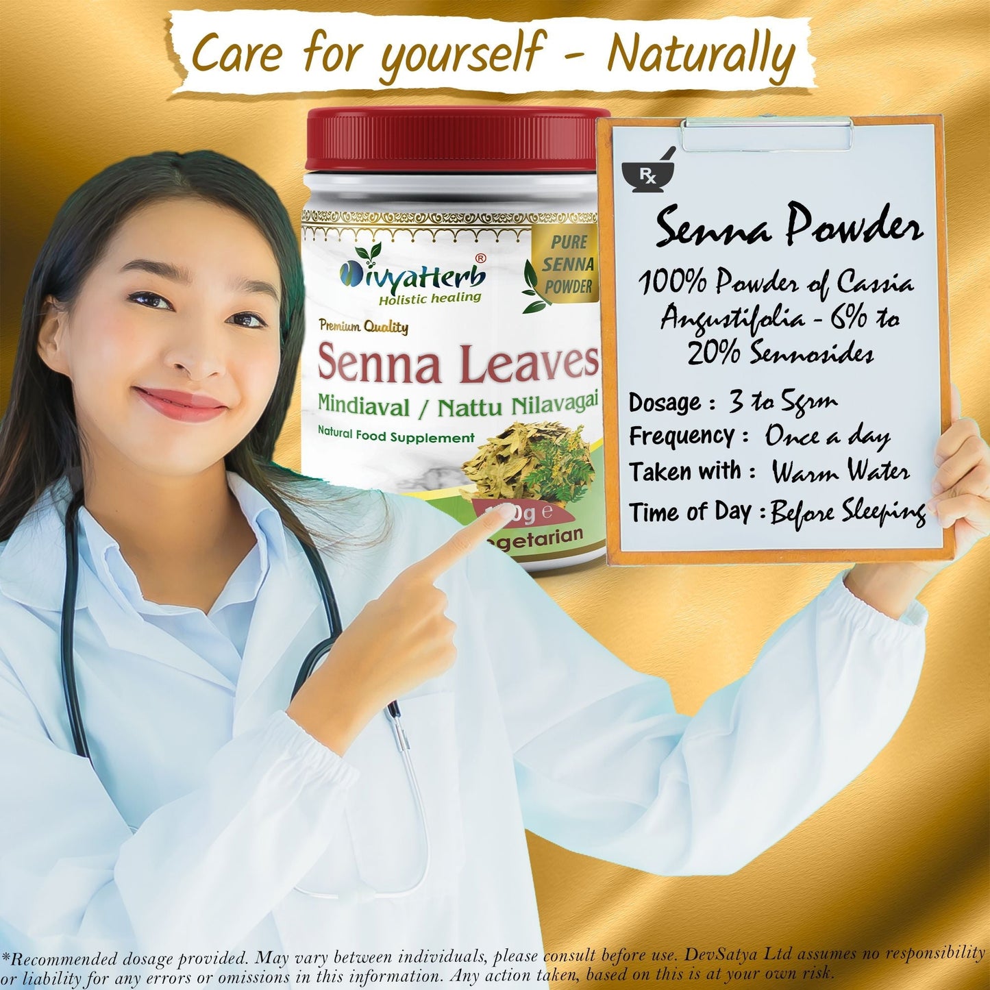 Senna Leaves Powder (Mindiaval) - Herbalshire Handmade Herbal Products
