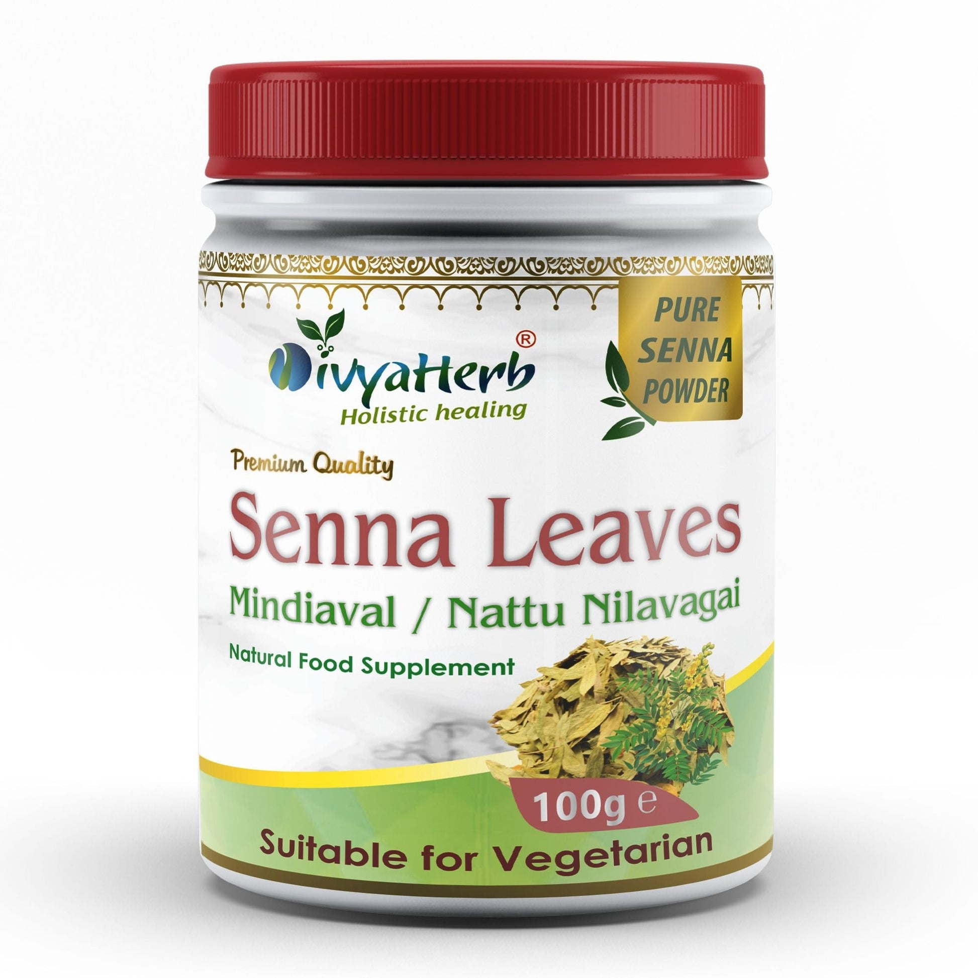 Senna Leaves Powder (Mindiaval) - Herbalshire Handmade Herbal Products