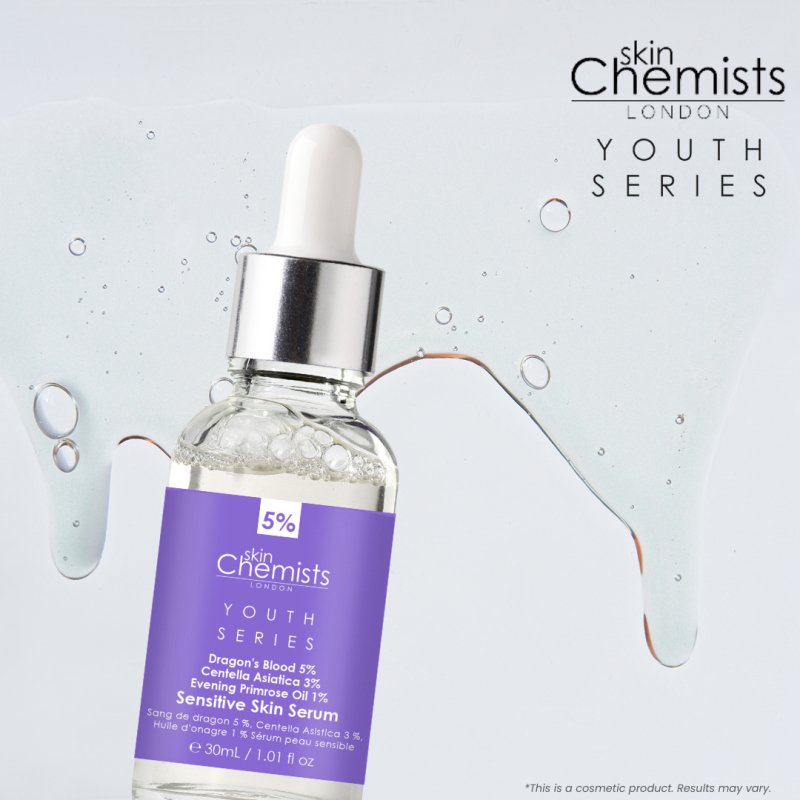 Sensitive Skin Serum Dragon's Blood 5%, Centella Asistica 3%, Evening Primrose Oil 1% 30ml - Herbalshire Handmade Herbal Products