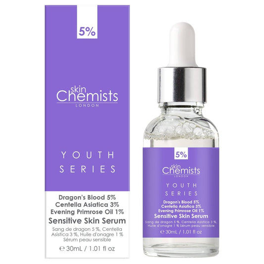 Sensitive Skin Serum Dragon's Blood 5%, Centella Asistica 3%, Evening Primrose Oil 1% 30ml - Herbalshire Handmade Herbal Products