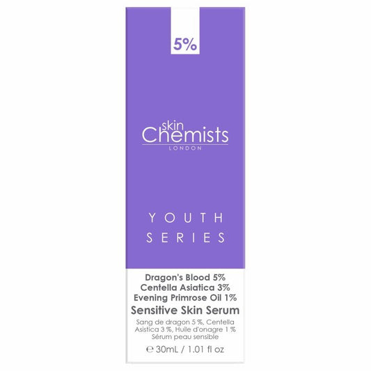 Sensitive Skin Serum Dragon's Blood 5%, Centella Asistica 3%, Evening Primrose Oil 1% 30ml - Herbalshire Handmade Herbal Products