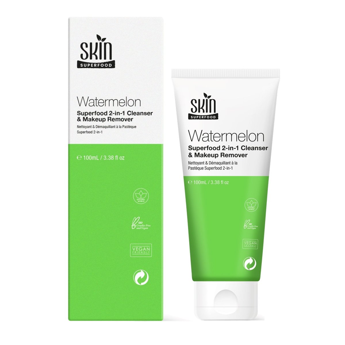 SF Watermelon Superfood 2 - in - 1 Cleanser & Makeup Remover 100ml - Herbalshire Handmade Herbal Products