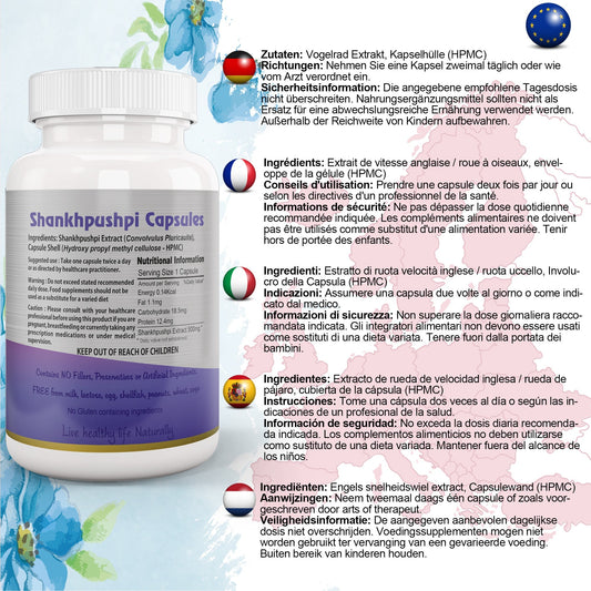 Shankhpushpi Capsule - Herbalshire Handmade Herbal Products