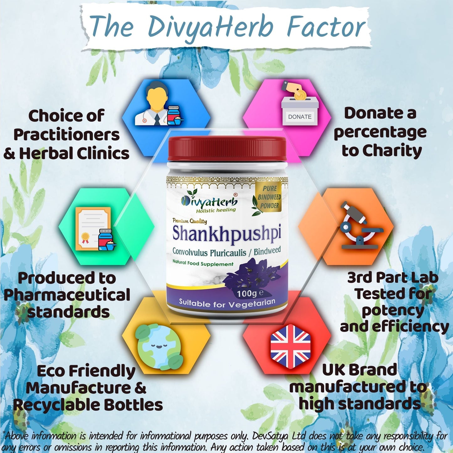 Shankpushpi Powder - Herbalshire Handmade Herbal Products