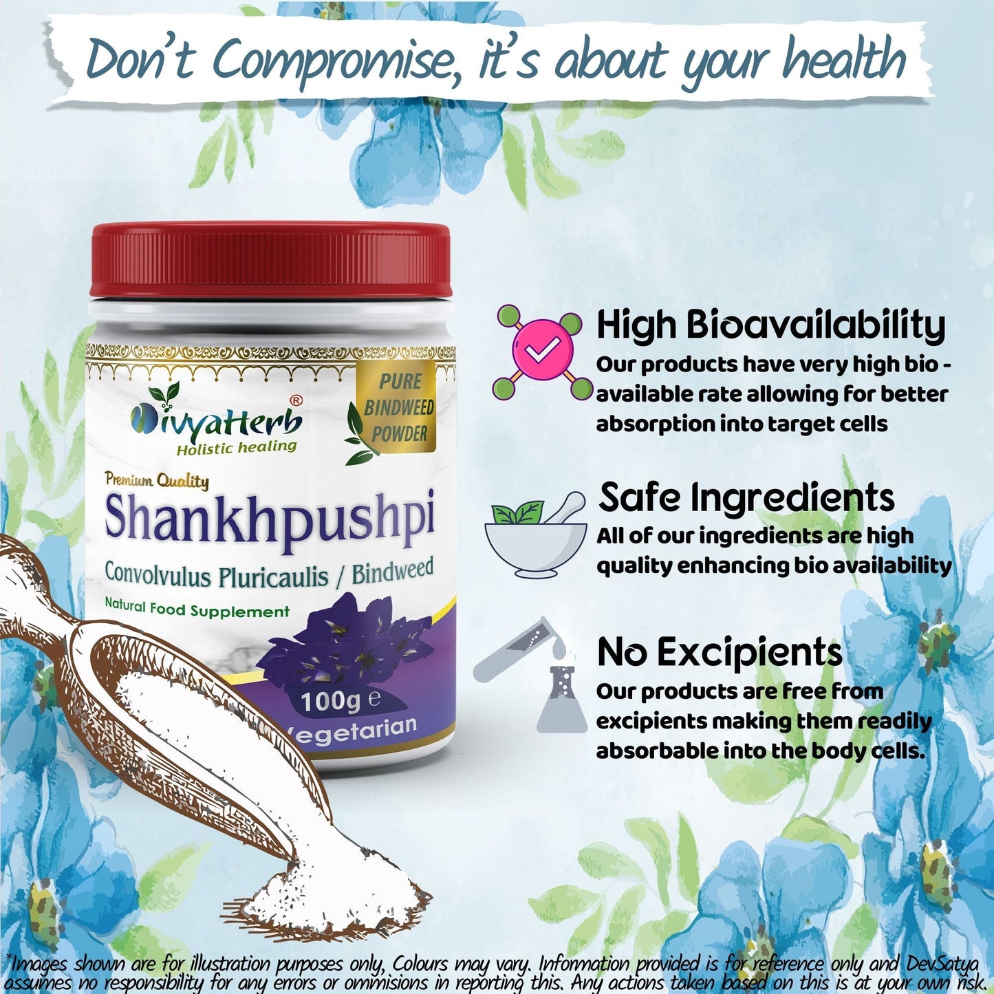 Shankpushpi Powder - Herbalshire Handmade Herbal Products