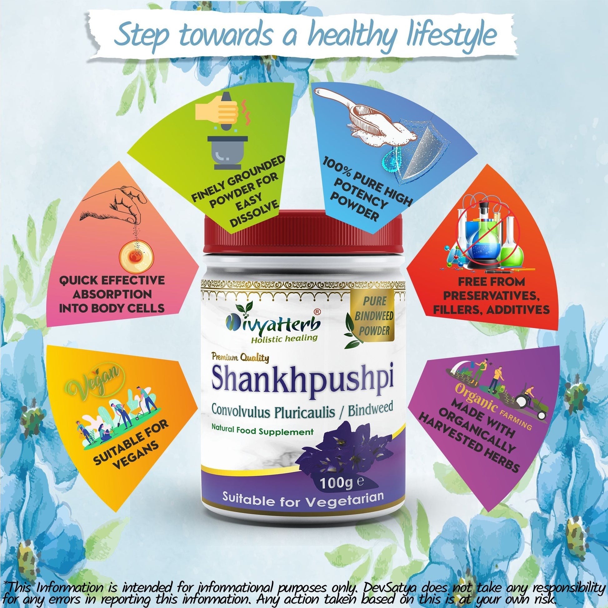 Shankpushpi Powder - Herbalshire Handmade Herbal Products