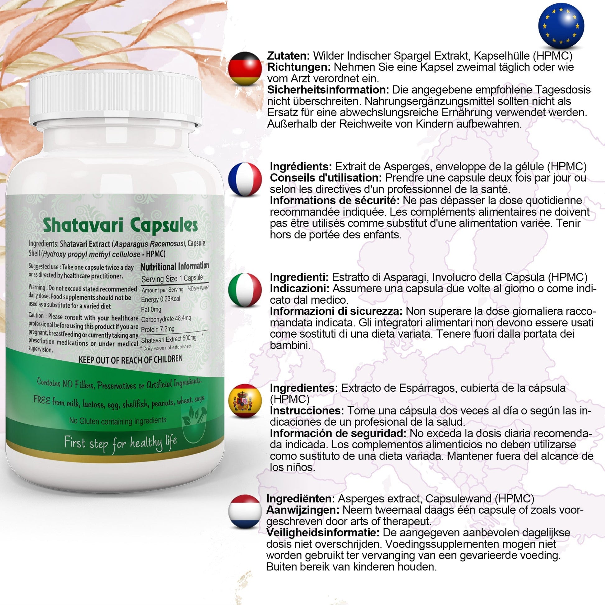 Shatavari Capsule - Herbalshire Handmade Herbal Products