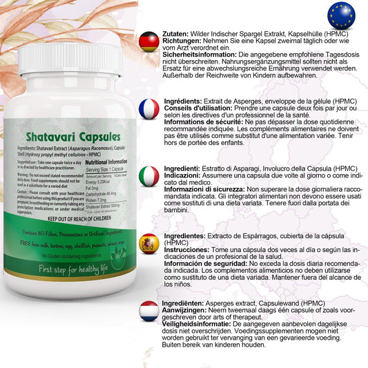 Shatavari Capsule - Herbalshire Handmade Herbal Products