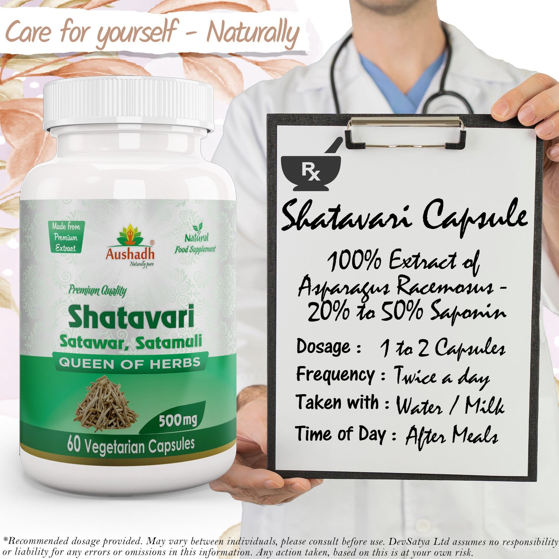 Shatavari Capsule - Herbalshire Handmade Herbal Products