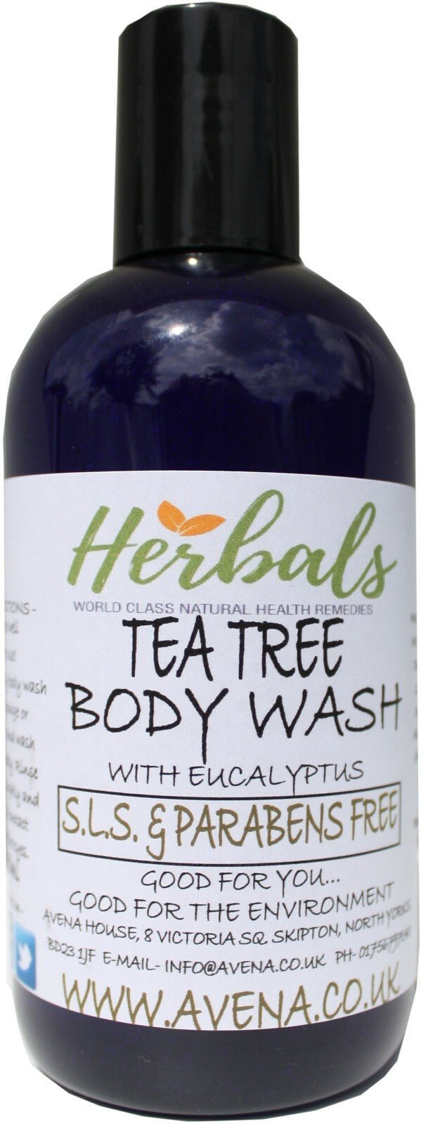 Shower Gel & Body Wash Tea Tree Oil & Eucalyptus 250 Ml For Skin Foot Wash Daily - Herbalshire Handmade Herbal Products