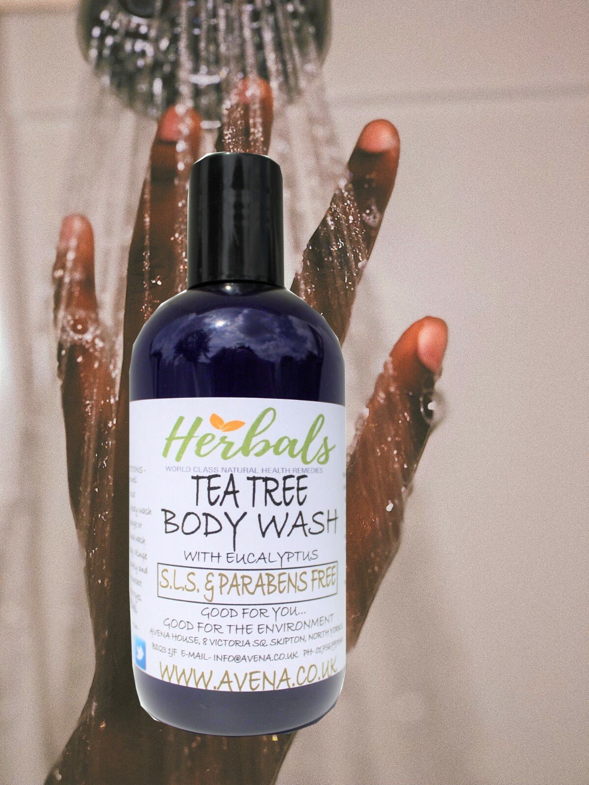 Shower Gel & Body Wash Tea Tree Oil & Eucalyptus 250 Ml For Skin Foot Wash Daily - Herbalshire Handmade Herbal Products