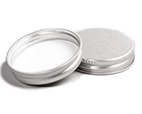 Silver Aluminium Lid for 15ml clear glass jar - Herbalshire Handmade Herbal Products