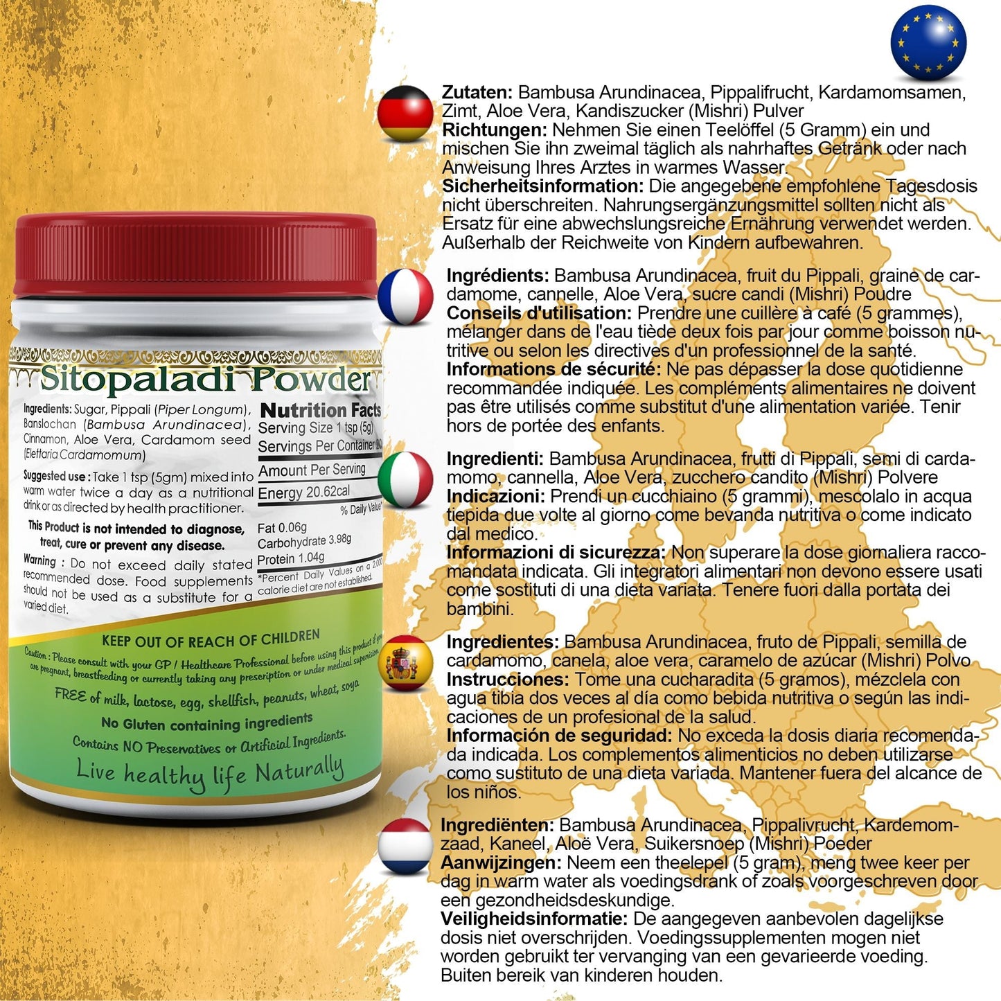 Sitopaladi Powder - Herbalshire Handmade Herbal Products