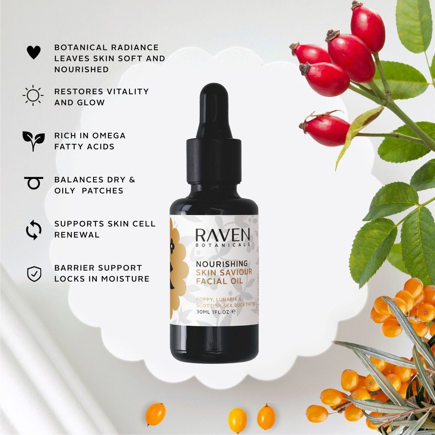 Skin Saviour Nourishing Facial Oil - Herbalshire Handmade Herbal Products