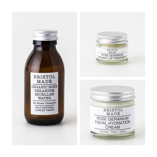 SKINCARE GIFT SET ROSE GERANIUM - Herbalshire Handmade Herbal Products