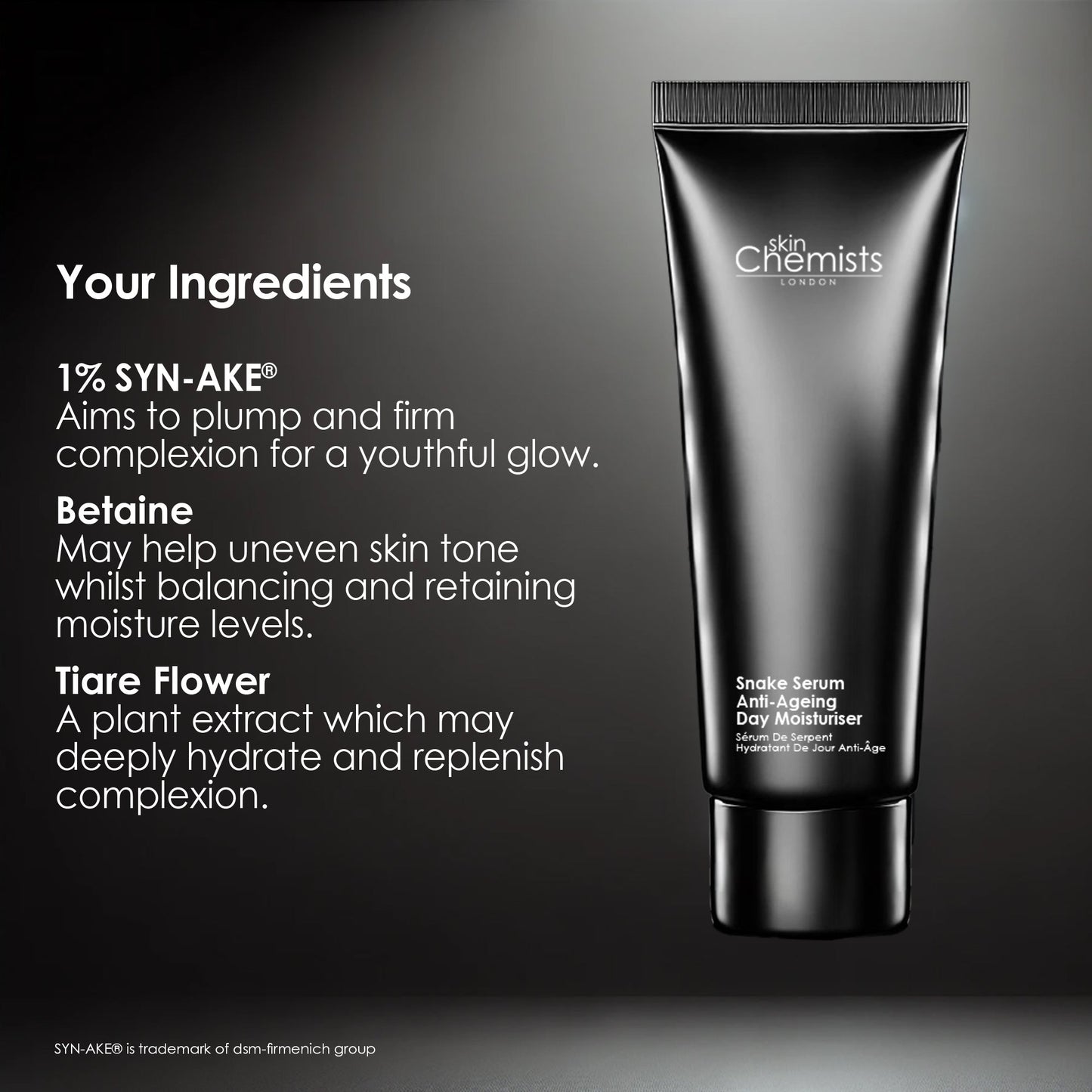 skinChemists Snake Serum Anti - Ageing Day Moisturiser 50ml - Herbalshire Handmade Herbal Products