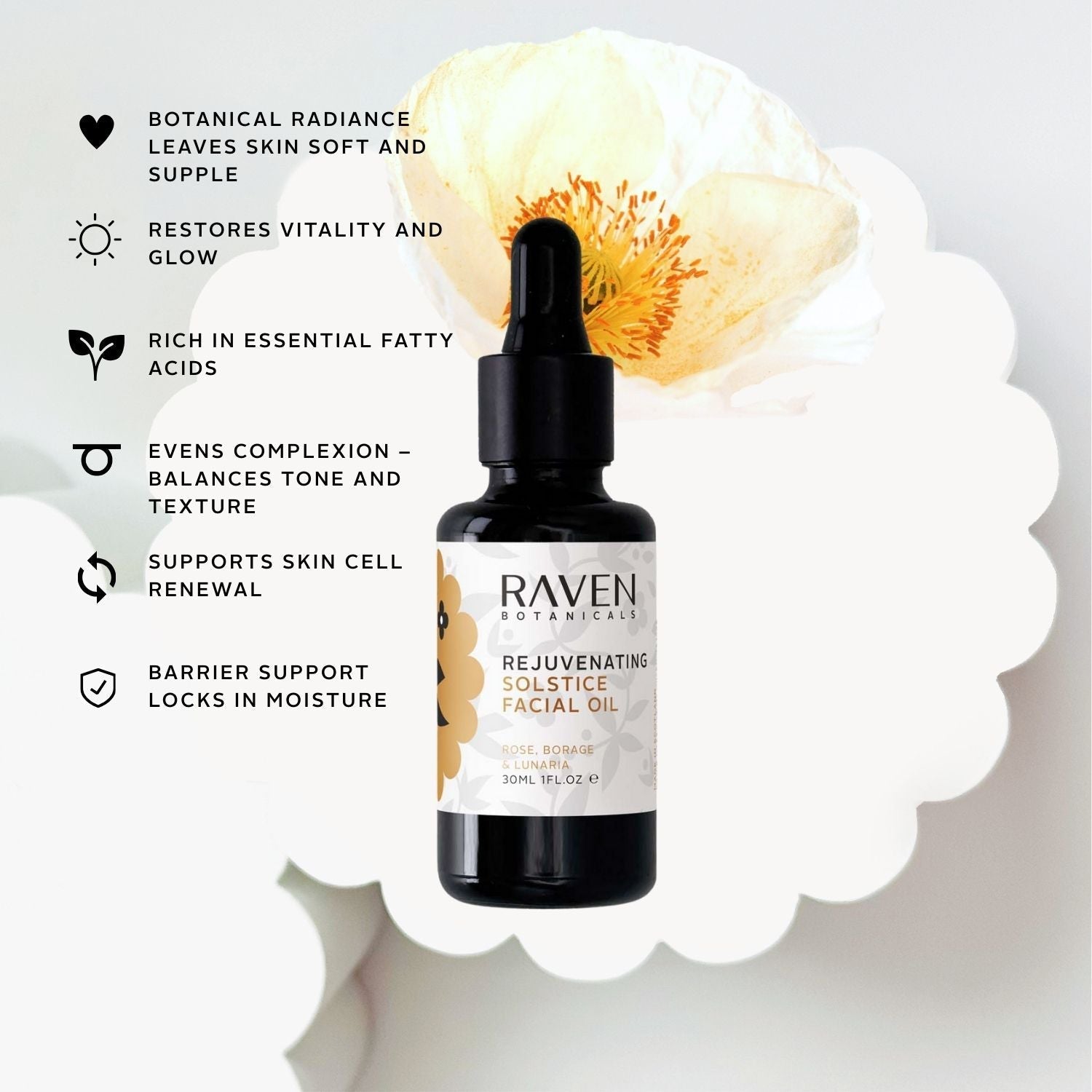 Solstice Rejuvenating Facial Oil - Herbalshire Handmade Herbal Products